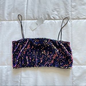 Urban outfitters sparkly crop top
